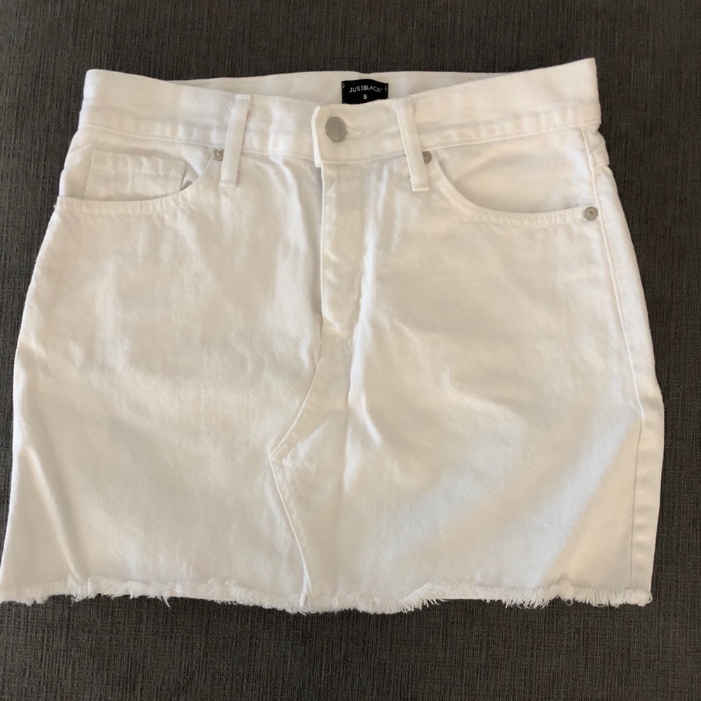 White Jean skirt